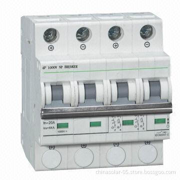4P Non-polarized DC Circuit Breaker with 1,000V Rated Insulation Voltage and 6A to 63A Rated Current